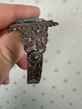 FRED HARVEY Era Turquoise & Sterling Arrows Cuff Bracelet Rare Vintage - Additional view 8