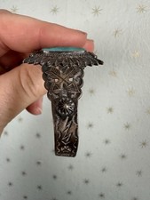 FRED HARVEY Era Turquoise & Sterling Arrows Cuff Bracelet Rare Vintage - Additional view 9