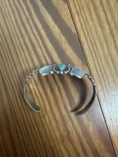 FRED HARVEY Era Turquoise & Sterling Arrows Cuff Bracelet Rare Vintage - Additional view 12