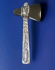 Native American Fred Harvey era silver stamped arrow Ax Brooch/Pin
