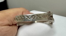 RARE vtg FRED HARVEY ERA Sterling CUFF bracelet SILVER ARROW Native American - Additional view 5