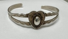 RARE vtg FRED HARVEY ERA Sterling CUFF bracelet SILVER ARROW Native American - Additional view 8
