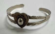 RARE vtg FRED HARVEY ERA Sterling CUFF bracelet SILVER ARROW Native American - Additional view 10