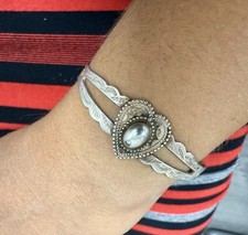 RARE vtg FRED HARVEY ERA Sterling CUFF bracelet SILVER ARROW Native American