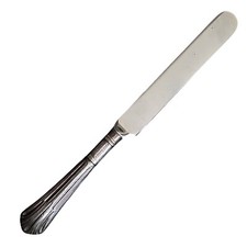 Fred Harvey Railroad Dining Butter Knife Churchill Pattern 9”Silver Plate