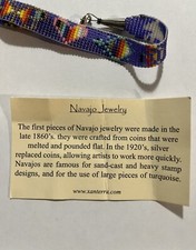 Fred Harvey Hand Woven Beaded Navajo Bracelet Jewelry Authentic Navajo - Additional view 2