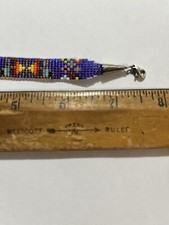 Fred Harvey Hand Woven Beaded Navajo Bracelet Jewelry Authentic Navajo - Additional view 11