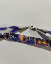 Fred Harvey Hand Woven Beaded Navajo Bracelet Jewelry Authentic Navajo - Additional view 4