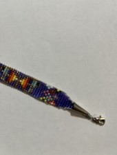 Fred Harvey Hand Woven Beaded Navajo Bracelet Jewelry Authentic Navajo - Additional view 7