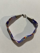 Fred Harvey Hand Woven Beaded Navajo Bracelet Jewelry Authentic Navajo - Additional view 8