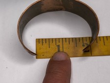 Fred Harvey Copper Cuff Bracelet Wheeler Manufacturing WMCO 30mm Navajo Symbols - Additional view 12