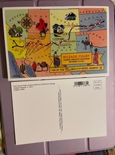 Lantern Press Postcard Fred Harvey Hotel Locations Map From California To Kansas