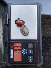 Fred Harvey Era Navajo Sterling Silver Large Mediterranean Coral Chunk Earrings - Additional view 18