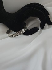 1920's Fred Harvey Era Navajo Stamped Design Sterling Silver Bracelet 6.5"