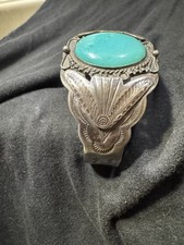 Vintage Fred Harvey Era Sleeping Beauty Turquoise Cuff - Additional view 1
