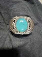 Vintage Fred Harvey Era Sleeping Beauty Turquoise Cuff