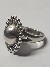 Navajo vintage Fred Harvey Era Sterling Silver Dome Ring Size 5.5 - Additional view 2