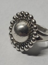 Navajo vintage Fred Harvey Era Sterling Silver Dome Ring Size 5.5 - Additional view 3