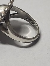 Navajo vintage Fred Harvey Era Sterling Silver Dome Ring Size 5.5 - Additional view 4