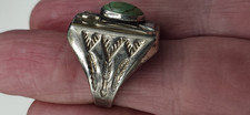 Vintage Bell Trading Post Sterling Silver Turquoise Thunderbird Ring Size 8.25 - Additional view 2