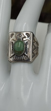 Vintage Bell Trading Post Sterling Silver Turquoise Thunderbird Ring Size 8.25 - Additional view 11