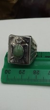 Vintage Bell Trading Post Sterling Silver Turquoise Thunderbird Ring Size 8.25 - Additional view 13