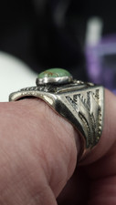 Vintage Bell Trading Post Sterling Silver Turquoise Thunderbird Ring Size 8.25 - Additional view 18