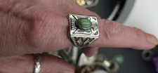 Vintage Bell Trading Post Sterling Silver Turquoise Thunderbird Ring Size 8.25 - Additional view 19