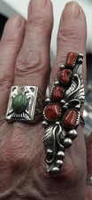 Vintage Bell Trading Post Sterling Silver Turquoise Thunderbird Ring Size 8.25 - Additional view 3