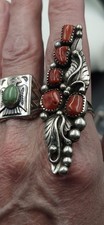 Vintage Bell Trading Post Sterling Silver Turquoise Thunderbird Ring Size 8.25 - Additional view 21