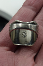 Vintage Bell Trading Post Sterling Silver Turquoise Thunderbird Ring Size 8.25 - Additional view 5