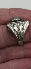 Vintage Bell Trading Post Sterling Silver Turquoise Thunderbird Ring Size 8.25 - Additional view 8