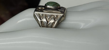 Vintage Bell Trading Post Sterling Silver Turquoise Thunderbird Ring Size 8.25 - Additional view 9