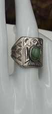 Vintage Bell Trading Post Sterling Silver Turquoise Thunderbird Ring Size 8.25 - Additional view 10