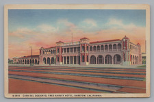 Postcard California Barstow Fred Harvey Hotel Casa Del Desierto Linen B718