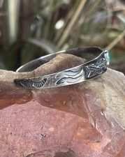 Fred Harvey Navajo Sterling Silver Cuff Bracelet - Additional view 1