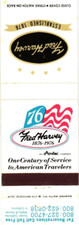 Fred Harvey Established 1876 Hotels Restaurants Resorts Vintage Matchbook Cover