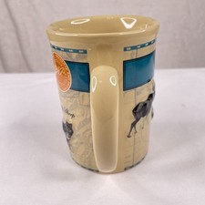 Fred Harvey Trading Company “Wildlife Of Yellowstone” Mug Moose Bear Eagle Wolf - Additional view 1