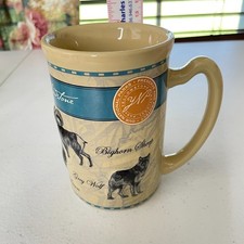 Fred Harvey Trading Company “Wildlife Of Yellowstone” Mug Moose Bear Eagle Wolf - Additional view 6