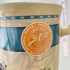 Fred Harvey Trading Company “Wildlife Of Yellowstone” Mug Moose Bear Eagle Wolf - Additional view 8
