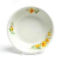 Santa Fe Railroad 'California Poppy' sauce bowl Syracuse China by Fred Harvey