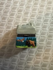 Fred Harvey Trading Company Trinket Box Mount Rushmore Souvenir Porcelain  - Additional view 2
