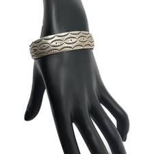VINTAGE Navajo Style Sterling Cuff Bracelet Fred Harvey Era Silver Tested - Additional view 3