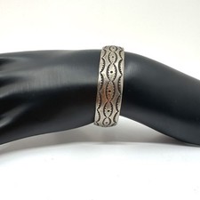 VINTAGE Navajo Style Sterling Cuff Bracelet Fred Harvey Era Silver Tested - Additional view 8