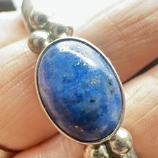 VTG Sterling 925 L S Small Lapis Cuff Bracelet Fred Harvey Style - Additional view 6