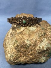 Awesome Fred Harvey Era Sterling Silver and Turquoise Cuff Bracelet