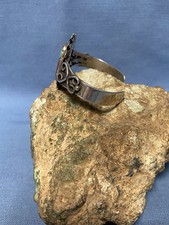 NICE Fred Harvey Era Sterling Silver and Turquoise Cuff Bracelet - Additional view 4