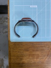 COOL Fred Harvey Era Sterling Silver and Petrified Wood Cuff Bracelet - Additional view 9