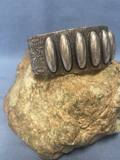 Awesome Fred Harvey Era Stamped Cuff Bracelet - Additional view 1