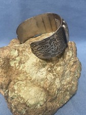 Awesome Fred Harvey Era Stamped Cuff Bracelet - Additional view 3